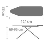 Снимка на Маса за гладене Brabantia B 124x38cm с поставка за ютия, Calm Rustle