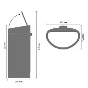 Снимка на Кош за смет Brabantia Touch Bin New 30L, Soft Beige