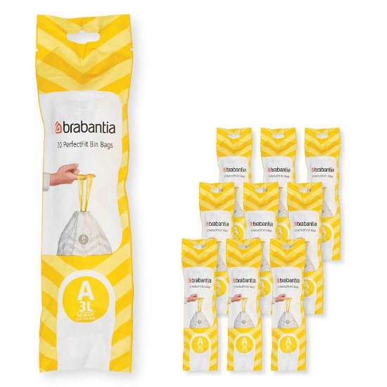 Снимка на Торба за кош Brabantia PerfectFit Sort&Go/Touch размер A, 3L, 200 броя, кутия