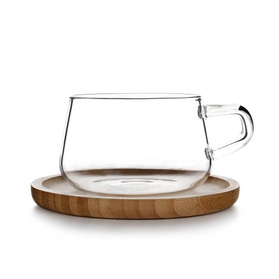 Снимка на Чаша за чай с бамбукова подложна чинийка VIVA Classic 250ml