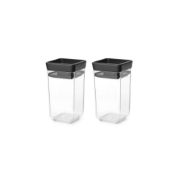 Снимка на Бурканчета за съхранение на подправки комплект Brabantia Tasty+ Stackable 2x0.15L Dark Grey