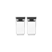 Снимка на Бурканчета за съхранение на подправки комплект Brabantia Tasty+ Stackable 2x0.15L Dark Grey