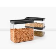 Снимка на Кутии за съхранение на продукти комплект Brabantia Tasty+ Stackable 2x1.5L+1x3.5L Dark Grey