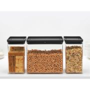 Снимка на Кутии за съхранение на продукти комплект Brabantia Tasty+ Stackable 2x1.6L+1x3.5L Dark Grey