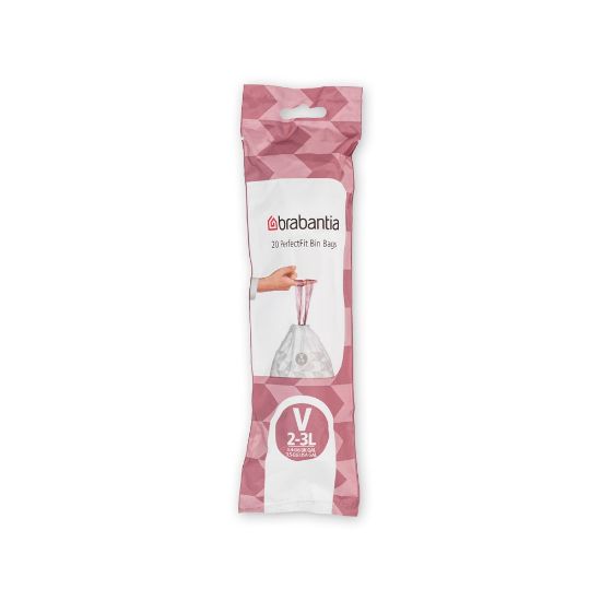 Снимка на Торба за кош Brabantia PerfectFit NewIcon размер V, 3L, 20 броя, ролка