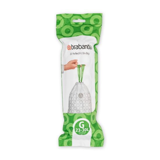 Снимка на Торба за кош Brabantia PerfectFit NewIcon/Touch размер G, 23-30L, 20 броя, ролка
