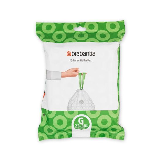 Снимка на Торба за кош Brabantia PerfectFit NewIcon/Touch размер G, 23-30L, 40 броя, пакет