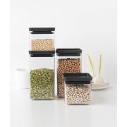 Снимка на Комплект буркани Brabantia Tasty+ (2х0.7L и 2x1.6L), 4 броя ,Dark Grey Lid