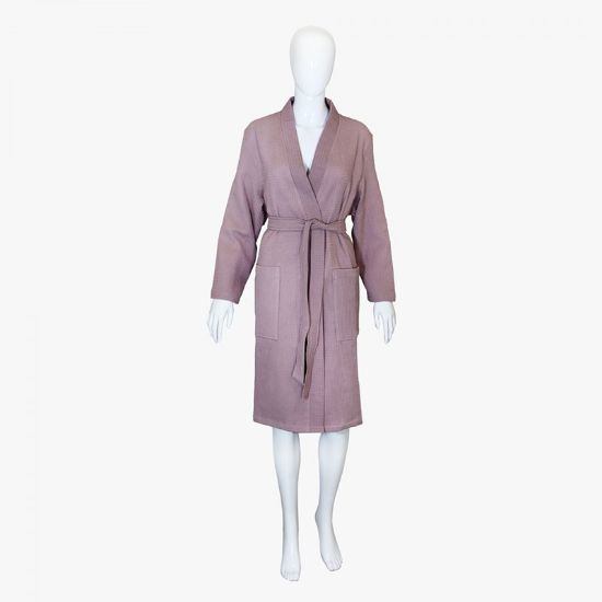 Снимка на Халат Waffle за SPA размер L/XL лила BULGARIA TEX