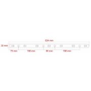 Снимка на Таванен простор (простир) 7x160 см бял SEPIO