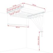 Снимка на Таванен простор (простир) 6x180 см бял SEPIO