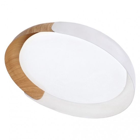 Снимка на LED плафон Cabana 24 W ø460 мм бял+дърво LIGHTEX