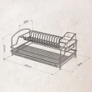 Снимка на Сушилник за съдове 2 нива KB 008 хром TEKNO TEL