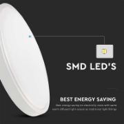 Снимка на LED плафон 18 W 4000 К IP44 Ø225 мм V-TAC