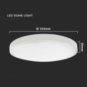 Снимка на LED плафон 18 W 4000 К IP44 Ø225 мм V-TAC