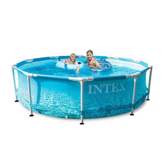 Снимка на Басейн с метална рамка и с помпа и филтър 305x76 см INTEX