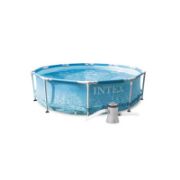 Снимка на Басейн с метална рамка и с помпа и филтър 305x76 см INTEX