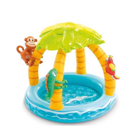Снимка на Надуваем басейн за бебе със сенник Tropical Island INTEX