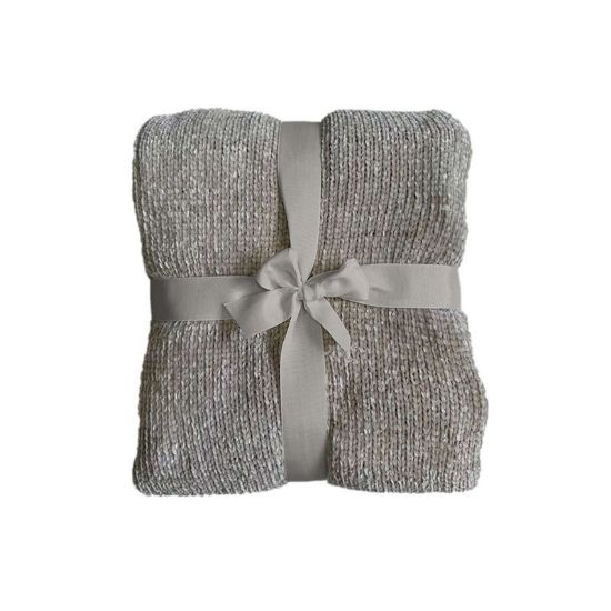 Снимка на Одеяло 200x240 см Shiny Flat Chenille Beige бежово MIKA