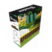 Снимка на Декоративна ограда 2.5 м кафява Palgarden BRADAS