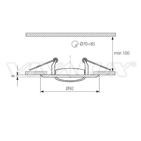 Снимка на Луна перлено сиво/злато подвижна 12V VIVALUX