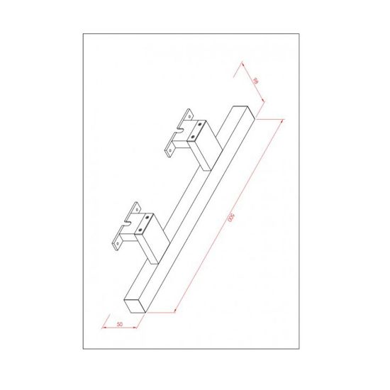 Снимка на LED осветително тяло за баня 50x9.8x5 см хром INTER CERAMIC