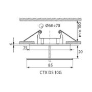 Снимка на Луна за вграждане СТХ-DS-10G/B C VIVALUX