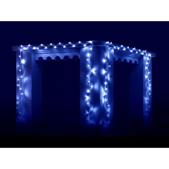 Снимка на Гирлянд 100 сини LED лампички 10м черен кабел ENIGMA