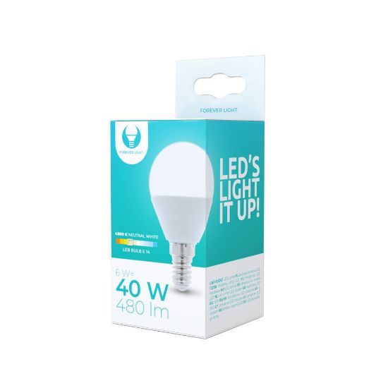 Снимка на LED крушка - топче Е14 G45 6W 4500K FOREVER