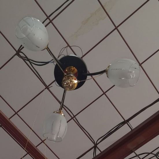 Снимка на Полилей метал/стъкло Е27 3x60W МН35687А-3