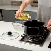 Снимка на Емайлирана касерола с метална кошница за пържени картофи 24 см NAVA