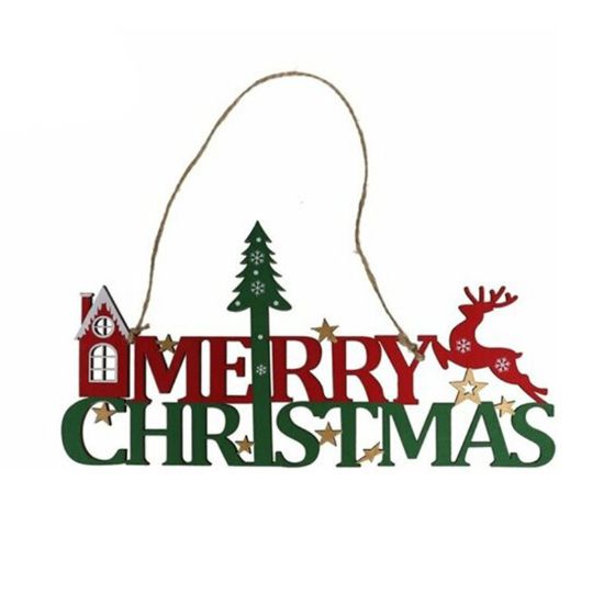Снимка на Висяща коледна украса с надпис Merry Christmas