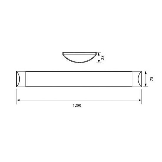 Снимка на LED осветително тяло Flat 36 W 120 см 6400 K VIVALUX