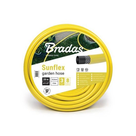 Снимка на Градински трислоен маркуч 3/4" 20 м Sunflex BRADAS