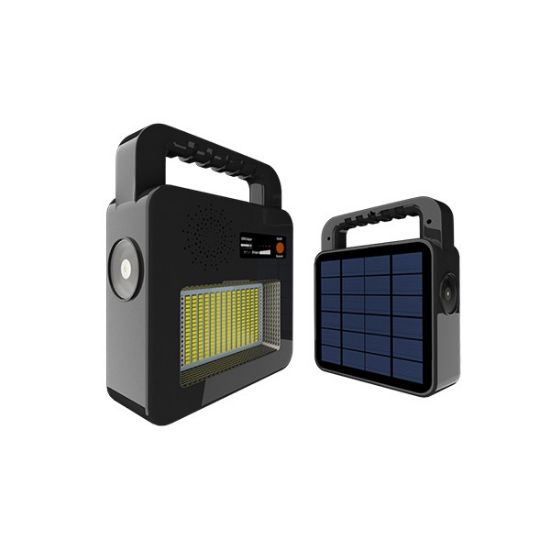 Снимка на Соларна преносима Bluetooth колонка и прожектор 3.5 W черна OPTONICA