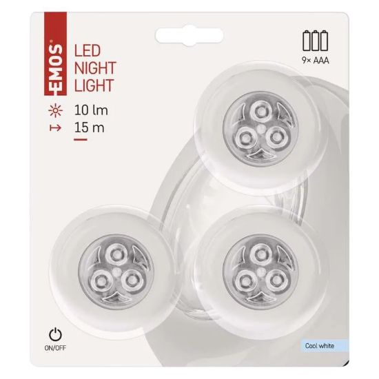 Снимка на Нощна лампа с 3 LED светлини 3 бр. EMOS