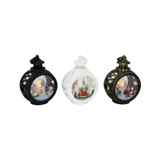 Снимка на LED коледен фенер Snow 0.06W 3xLR1130 8x12см LIGHTEX