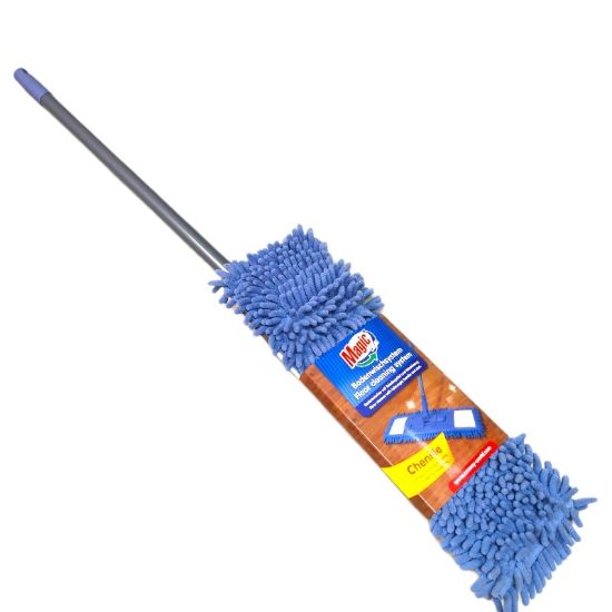 Снимка на Комплект телескопична дръжка и моп с микрофибърна основа Chenille Magic Clean
