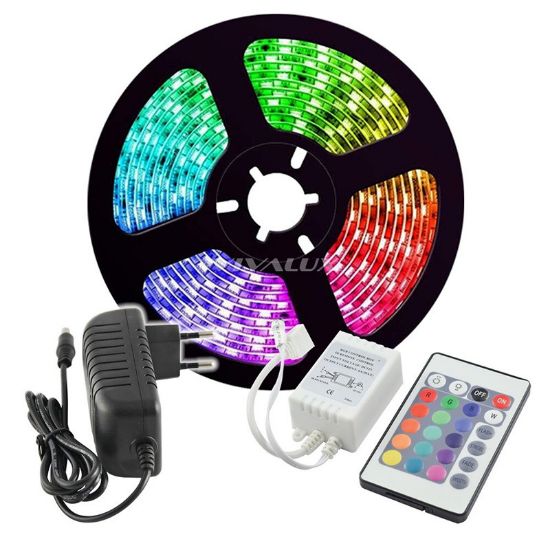 Снимка на Комплект RGB LED лента 5м SMD5050 24W VIVALUX