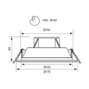 Снимка на LED панел TOP LED 15W VIVALUX